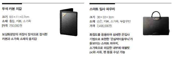 두석 카본 지갑과 스마트 입사 파우치 소개